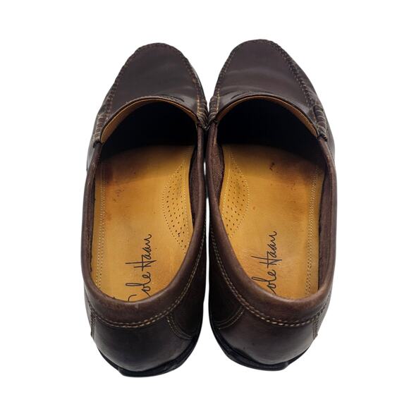 Cole Haan Men's French Cup Penny Loafer Brown Driving Moccasin #C07638 Size 11M - Picture 5 of 10